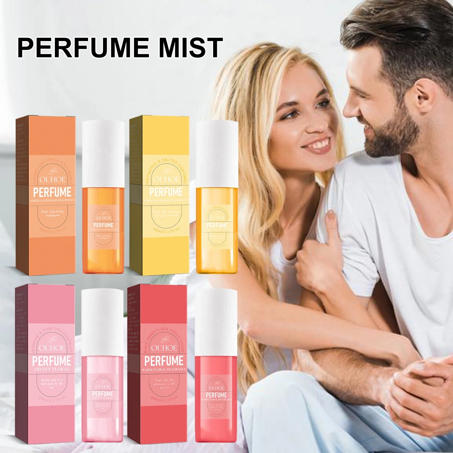 Ladies Dating Attraction Fragrance Mist Spray for Hair & Body Original Fresh Natural Long-lasting Couple Dating Perfume