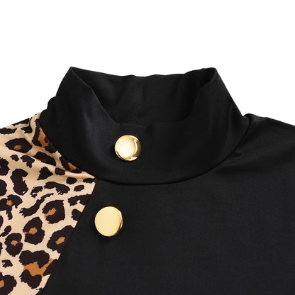 Leopard Long sleeve Tops for Women
