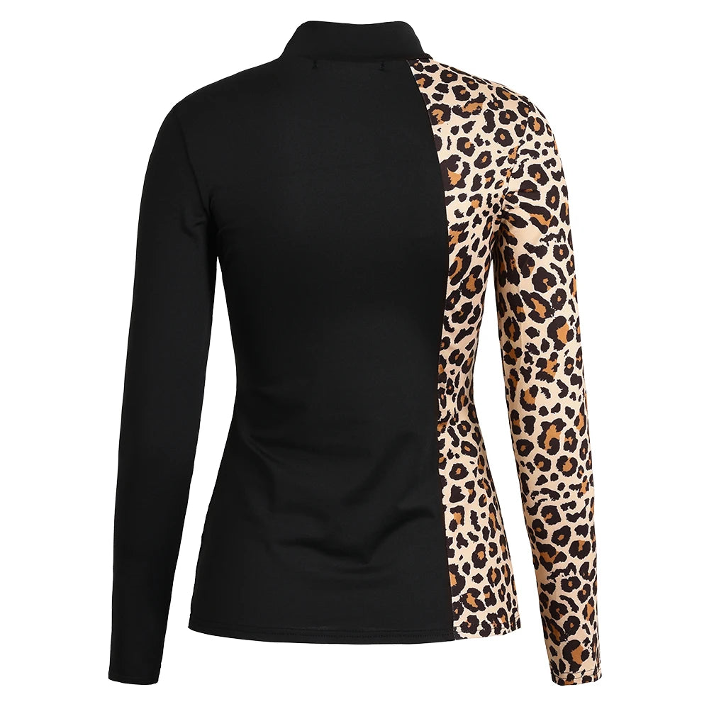 Leopard Long sleeve Tops for Women