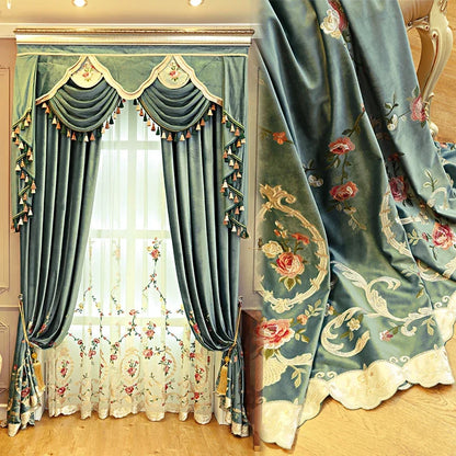 High Grade Embroidered Thick Curtains